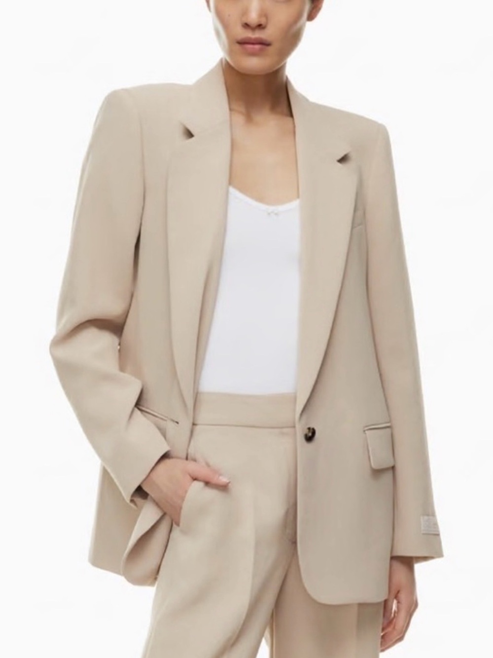 Babaton by Aritzia Agency Wool Blazer – Oversized Fit – Size XXS